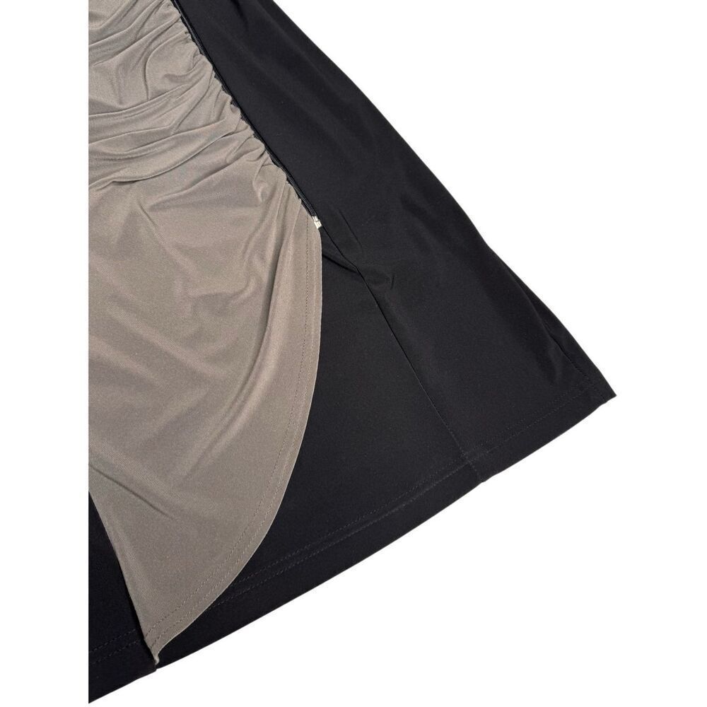 Joseph Ribkoff black and gray 3/4 sleeve draped ruching dress size 8 - Picture 8 of 10